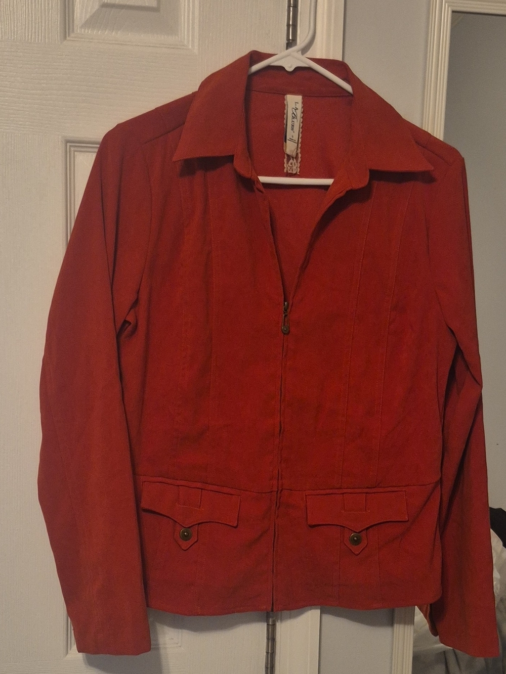 L.A. Blues Vibrant Red Zip-Front Utility Jacket